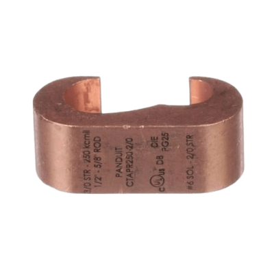 Conector de compresión a tierra de cobre Panduit CTAPR250-2 0-L, 1Pz