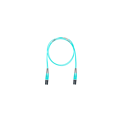 Jumper de Fibra Optica Multimodo 50 125 OM4, LC-LC Duplex, LSZH, Color Aqua, 3 Metros