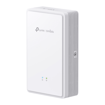 Punto de Acceso GPON Omada   WiFi 6 AX1800   1 puerto GPON   1 Puerto FXS   2 Puertos 10 100 1000 RJ45   Mesh Omada   Configuración por Controlador o Stand-Alone   Para Montaje en Pared
