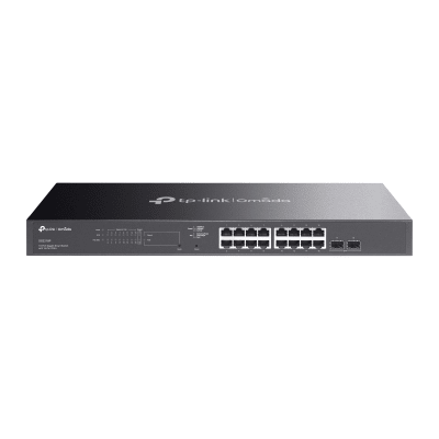 Switch Omada SDN Administrable   16 puertos Gigabit y 2 puertos SFP   Funciones sFlow, QinQ y QoS   Administración centralizada OMADA