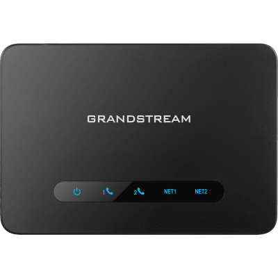 Adaptador de Teléfono Analógico ATA 2 Puertos FXS (Conectar Teléfono Análogo) con Router NAT Gigabit   Compatible SIP   Cifrado AES Reforzado   Calidad de Voz HD   Soporta Fax T.38   Router NAT Alto Rendimiento