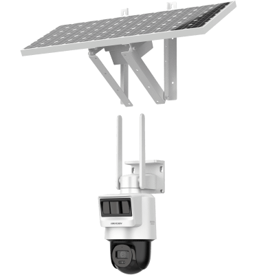 Kit Solar IP All in One   Doble Detección (Radar + PIR)   PT IP 4 Megapixel   Lente 4 mm   Panel Solar   Batería de Respaldo de Litio 90Wh (Hasta 2 días)   Conexión 4G   Audio de Dos Vías   Accesorios de Inst.   Direc